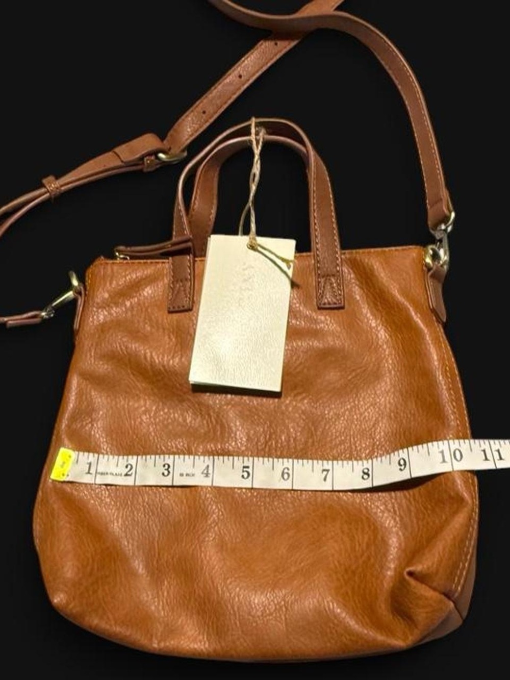 NWT Antik Kraft Tan Brown Leather Crossbody Bag